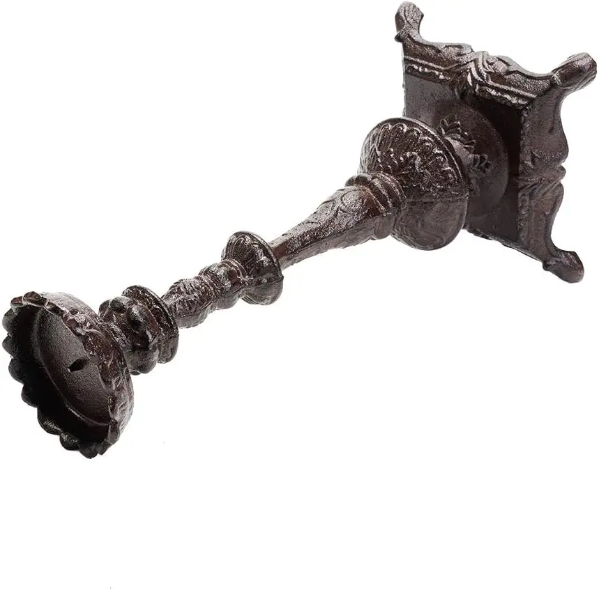 Custom 15Inch Tall Metal Black Iron Decorative Candle Holder Heavy Duty Cast Iron Candlestick Holders