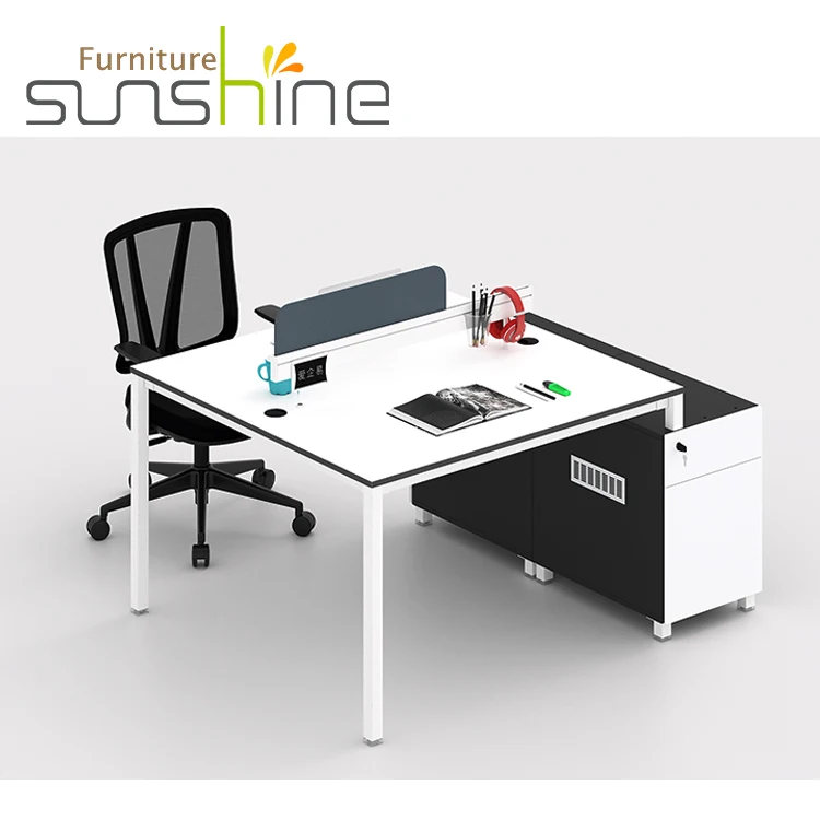 Modern Style White Office Table L-shaped  Executive Ceo Desk Office Desk