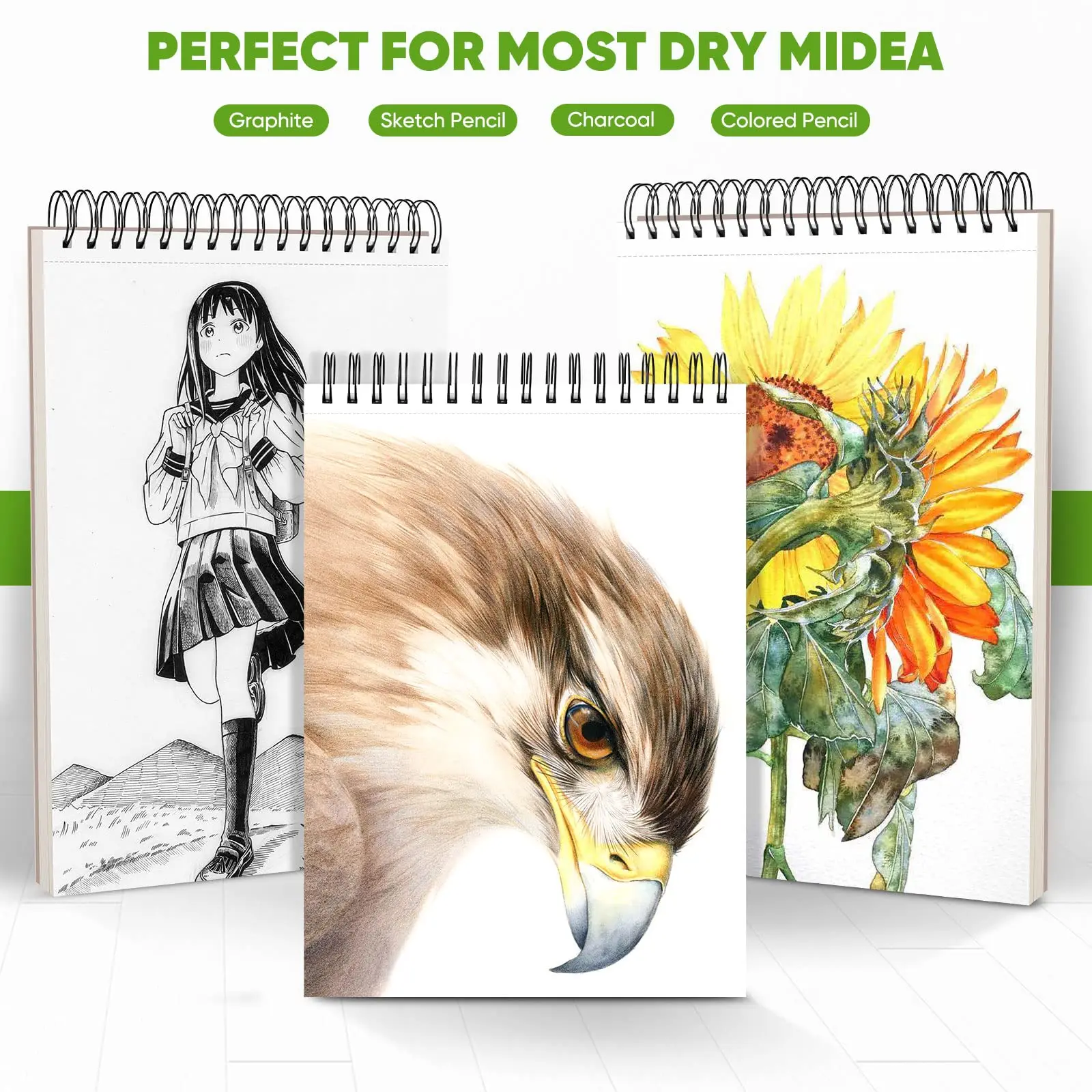 Custom 9*12 inches sketch book top spiral bound sketch pad 100 sheets 100 gsm art sketchbook artist drawing book