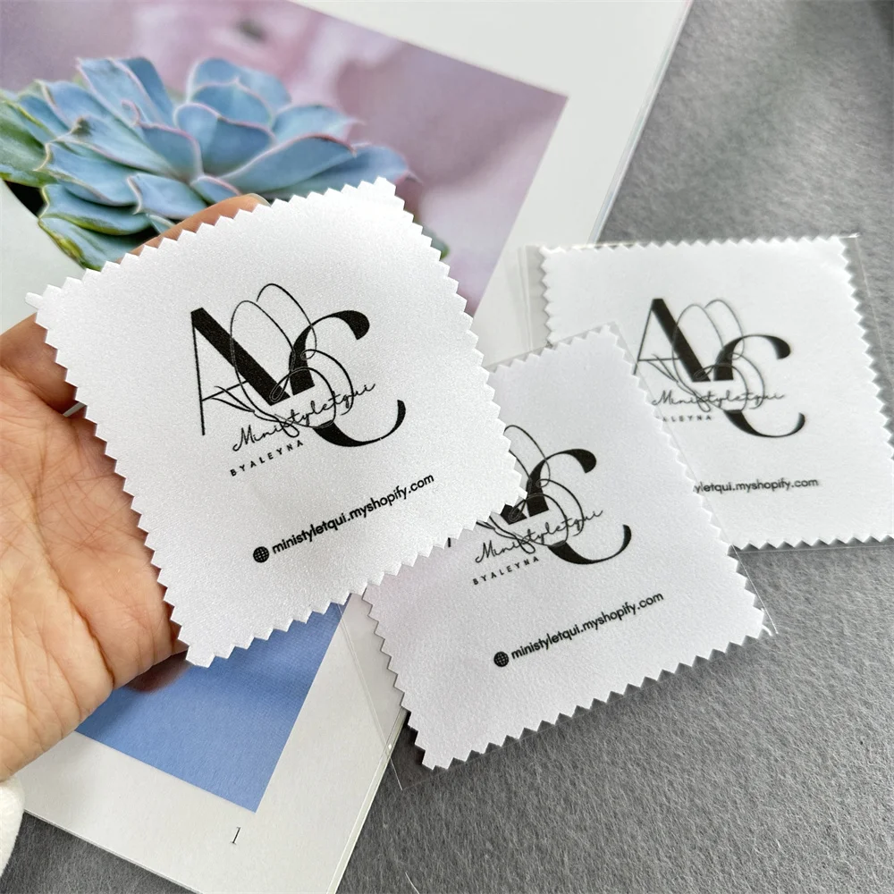 High Quality Custom Logo Jewelry Microfibre Cleaning Silver Cloth Wholesale Jewelry Polishing Cloth
