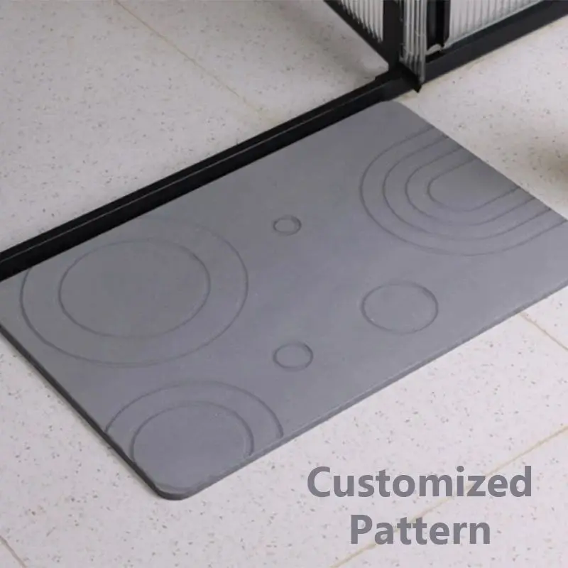 Quick Dry Diatomite Stone Drying Bath Mat Quick Dry Diatomaceous Earth Shower Bath Stone Mat Shower Bathroom Anti Non Slip Mat