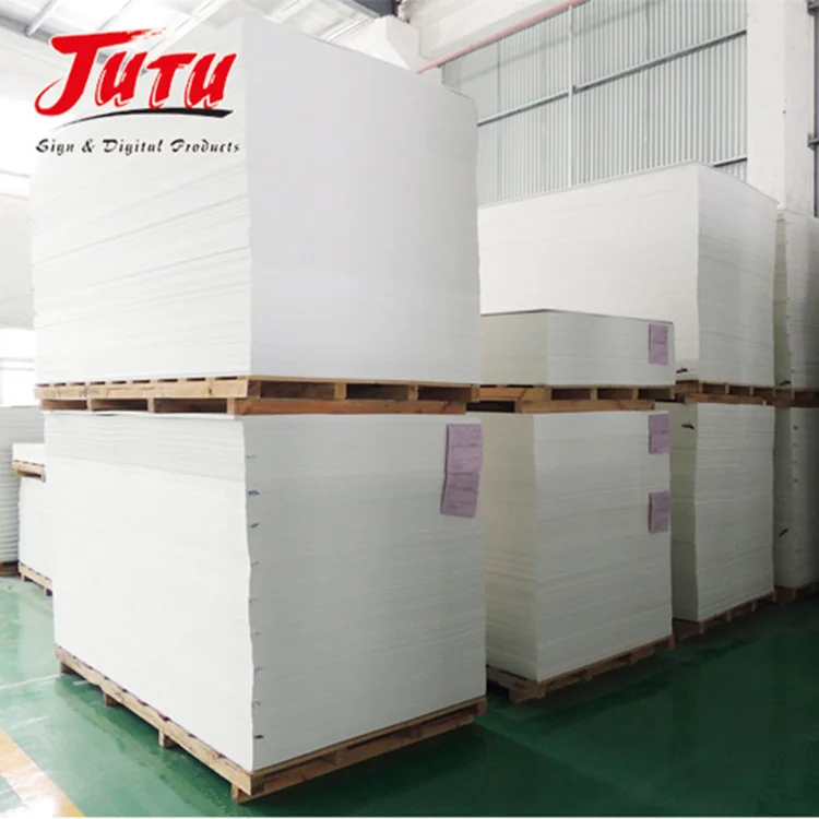 JUTU Free Sample white 3mm pvc rigid foam board co extrusion pvc expanded foam sheet