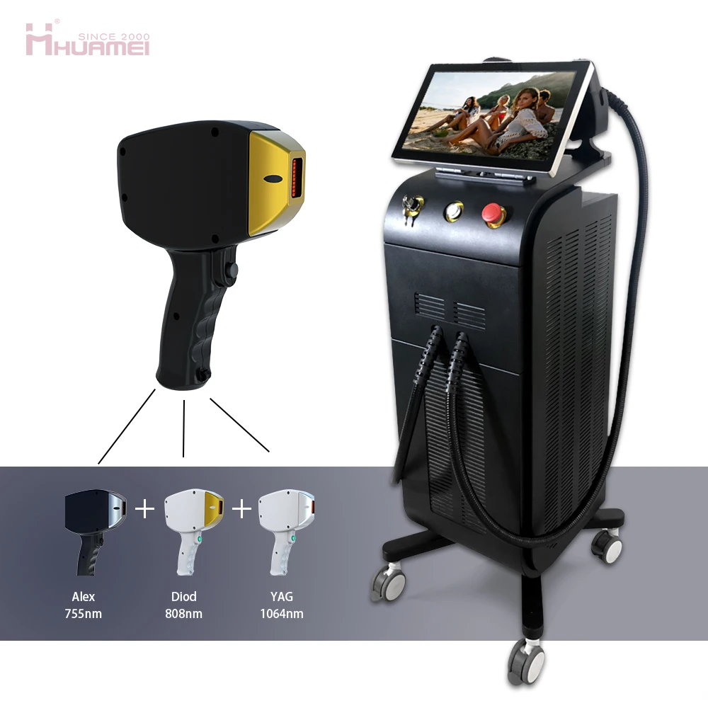CE approved portable 808 diode laser hair removal machine price 755 808 1064nm diode laser hair removal machine
