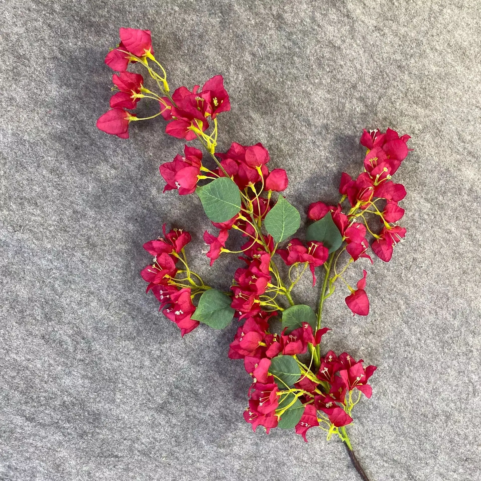 Wholesale Wedding Decor Garden Artificial Triangle Plum Bougainvillea Branches Plant Tree Silk Flowers