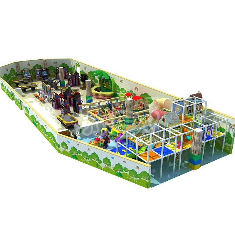 design shopping mall restaurants jungle theme kids electric game toys sand pit tube slide full set soft play equipment canada