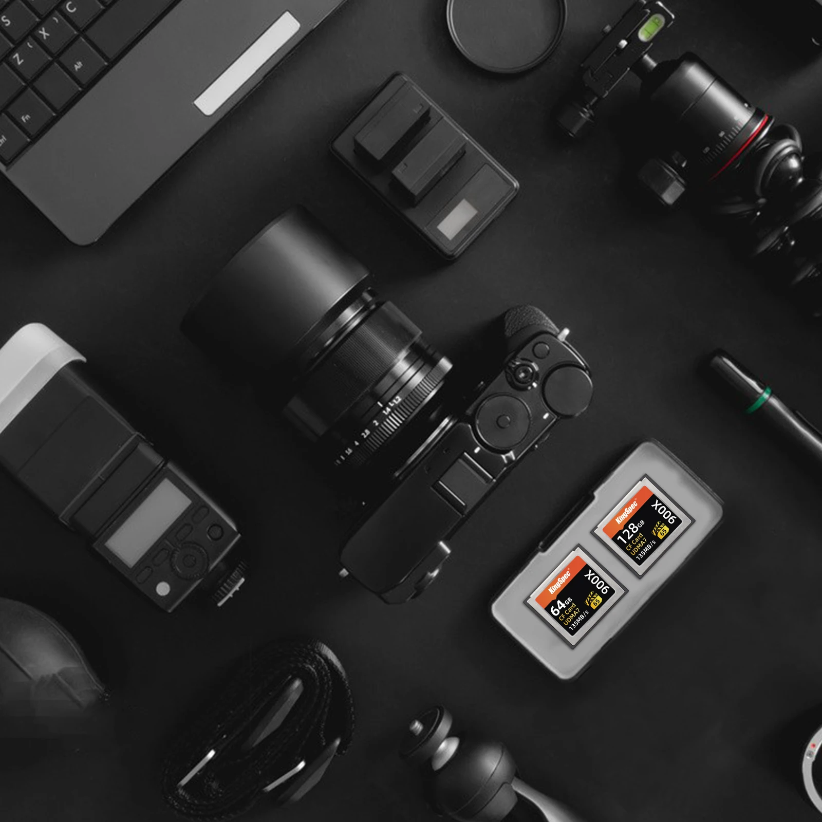 KingSpec новейший продукт 3D TLC NAND compact flash 4K 6K 8K видео 64 Гб карта памяти cf