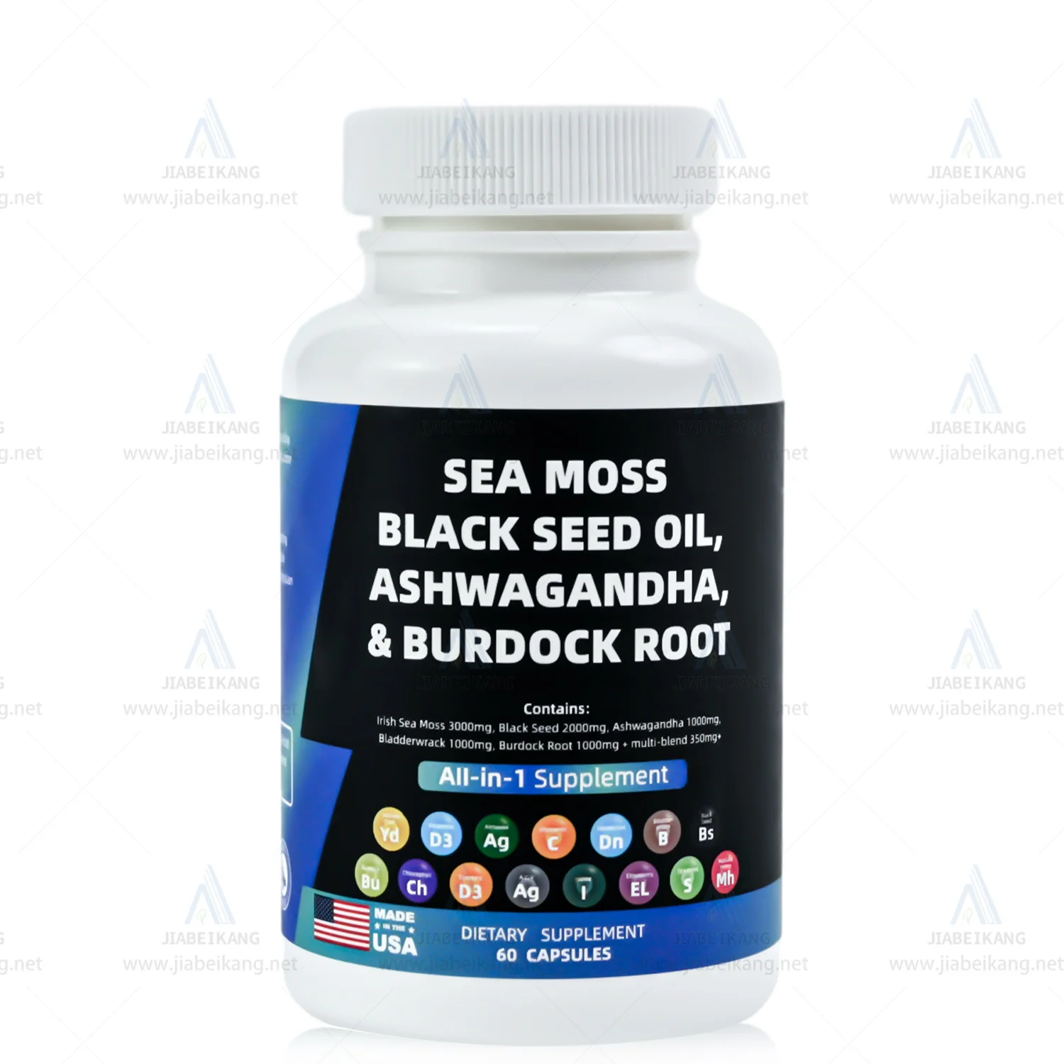 biyode effective formula ready stock fast shipping wholesale sea moss black seed oil ashwagandha ginger capsule