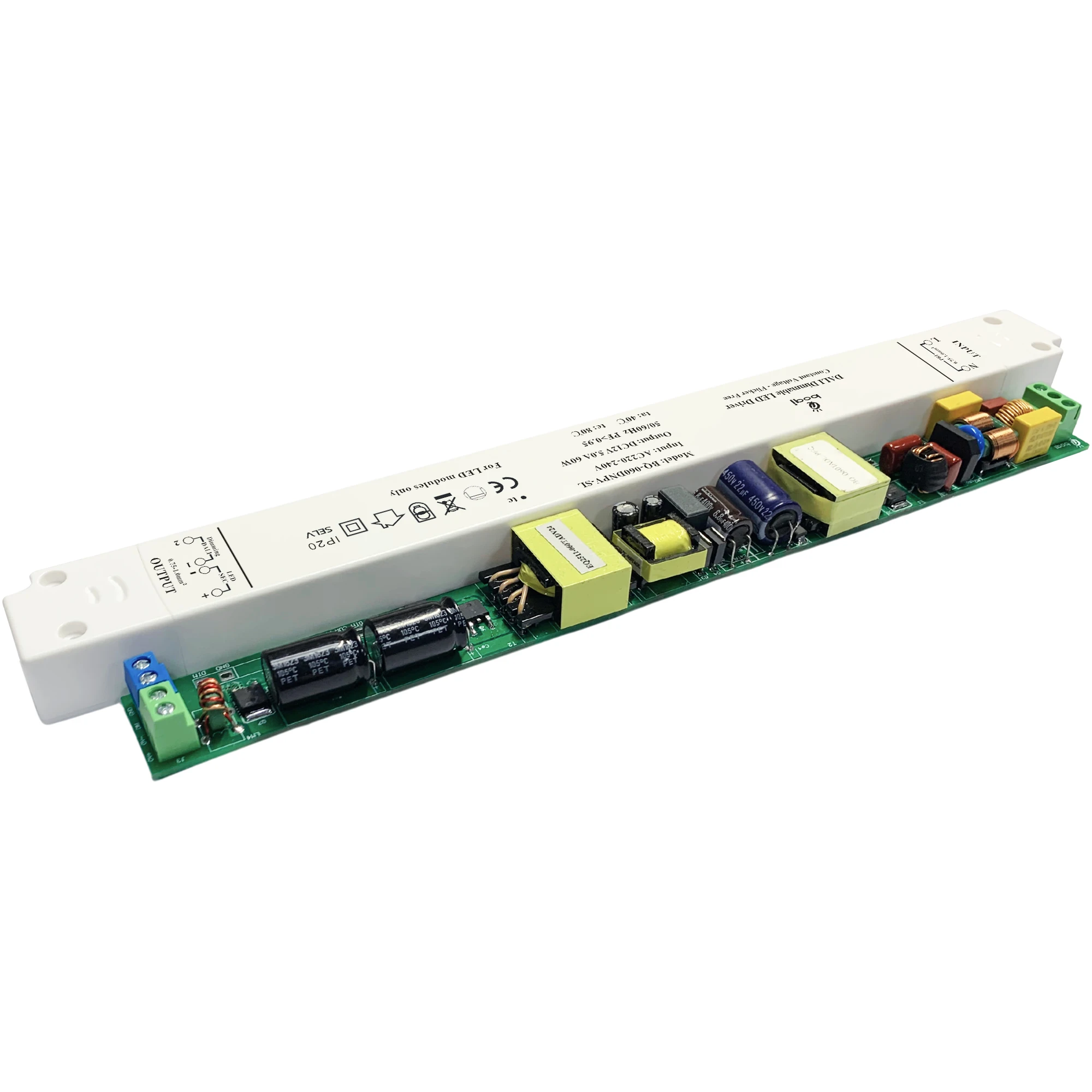 DALI Dimmable LED Drivers 60W 12V 5A Constant Voltage CE RoHS