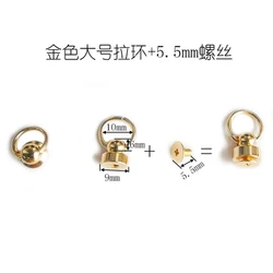 Solid Brass Ball Head Studs Knob Screw Rivets Round Monk Head Rivets