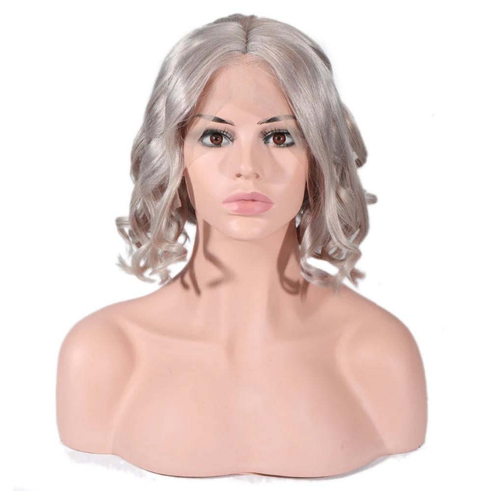 Bliss 13x4 Transparent Lace Frontal Bob Wigs Silver Grey Body Wave 100% Handmade Virgin Brazilian Bobo Star Lace Front Human Wig