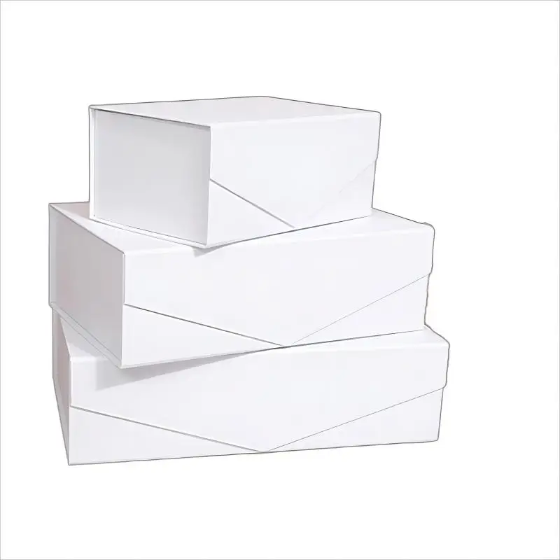 USA Best Seller Colourful V-shape Silver Cardboard Storage Boxes Magnetic Feature Enhanced Laser Embossing Techniques Exclusive