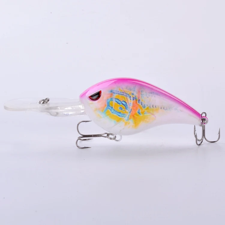 6inch/43g deep diving wobbler crankbait glow lure with long lip minnow lure set