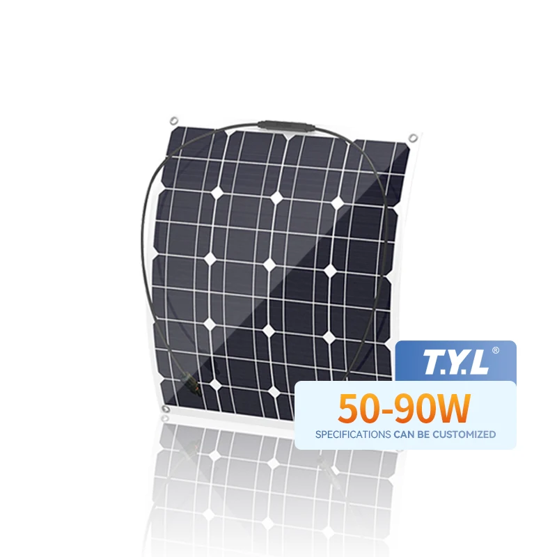 T.Y.L 50W Solar Panels Small Thin Film Monocrystalline Outdoor Flexible Solar Panel solar system products for car trailer hood