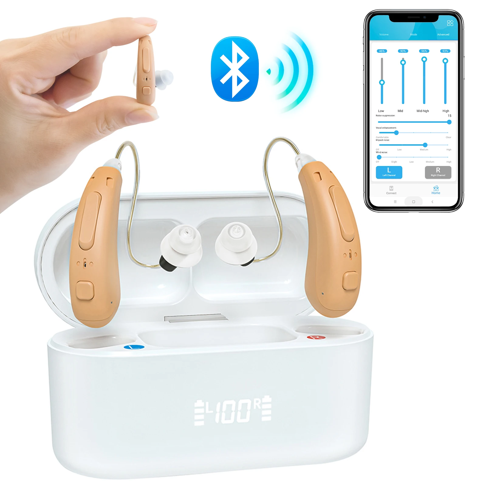 Manufacturer Best Price Medical Hearing Aids For Seniors Rechargeable Battery Hearing Aid Earphone For The Deaf