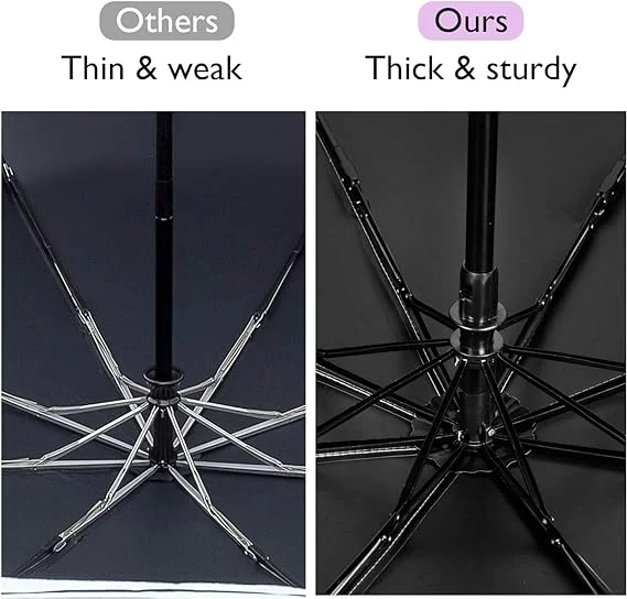 3 folding Umbrella 210T Polyester with ABS plastic handle 9cm auto open umbrella waterproof custom logo umbrella