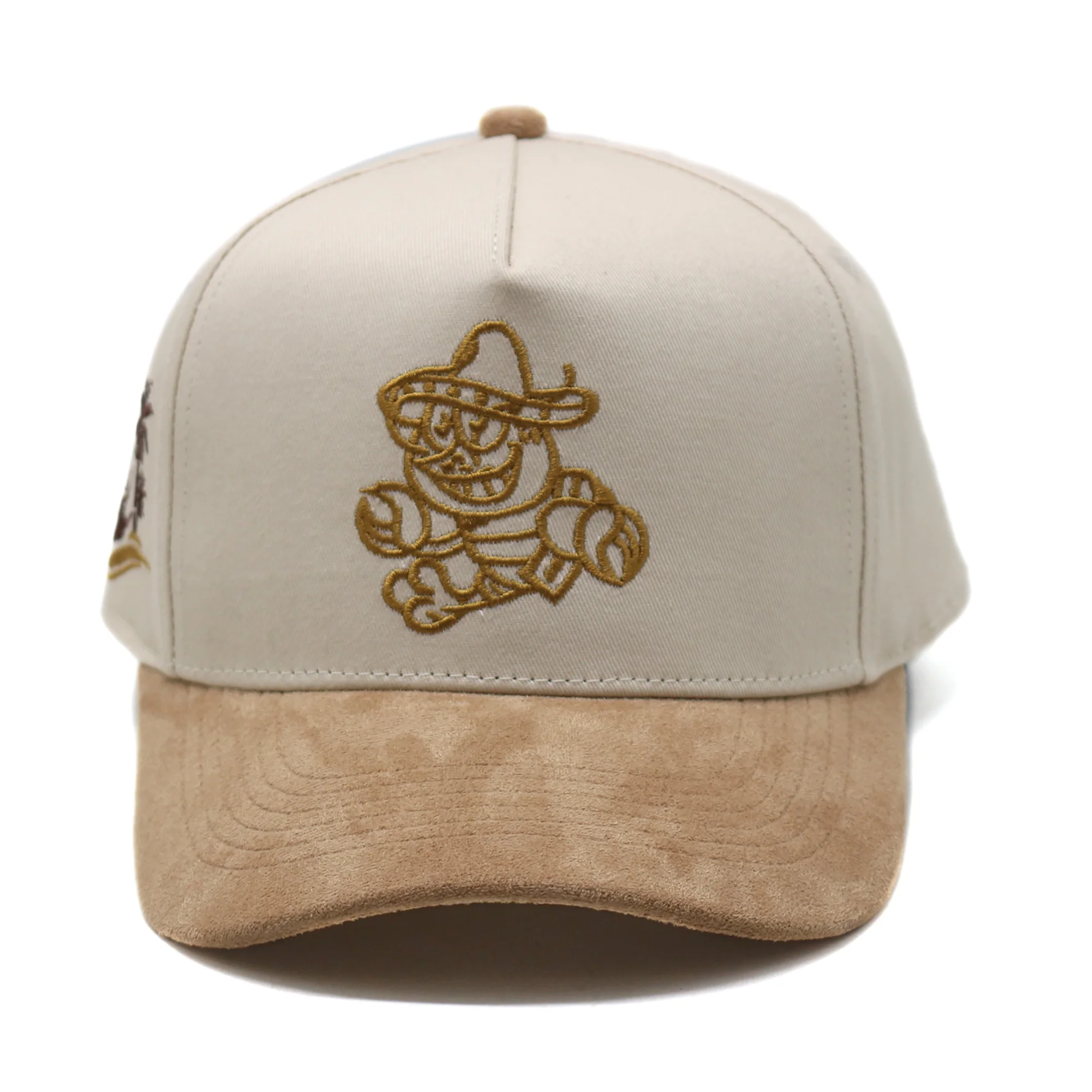 Low MOQ Luxurious 5 Panel Cotton Caps Baseball Hats With Custom 3D Embroidered Logo