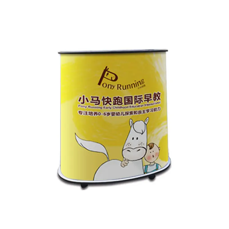 Portable Trade Show Podium Table Counter Stand Black Display Booth