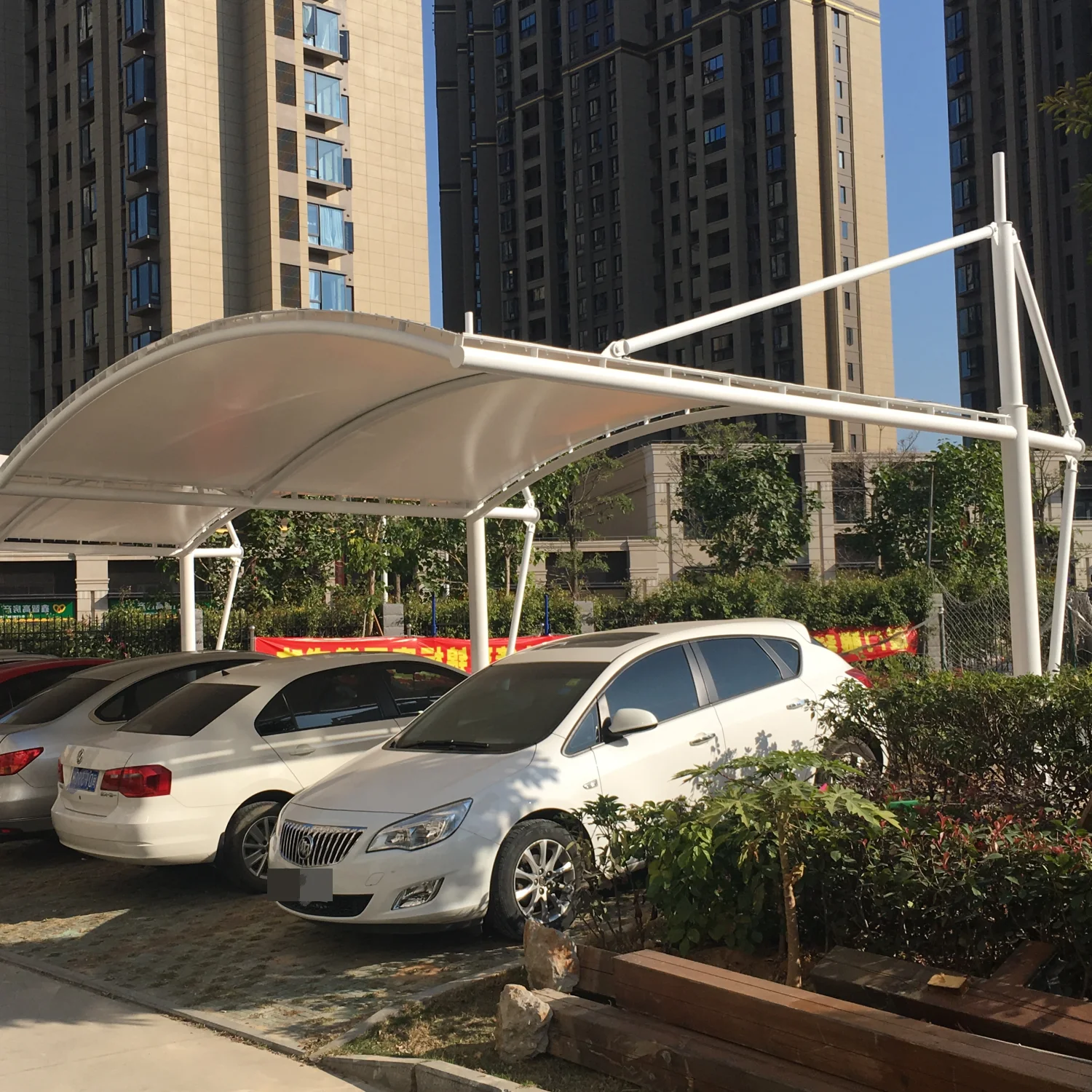 PVDF waterproof and UV resistant stretch building film sunshade cloth
