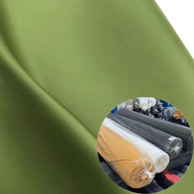 Wholesale Dull Down Jacket Garment Lining Soft Bright Twill Polyester Nylon Taffeta Fabric