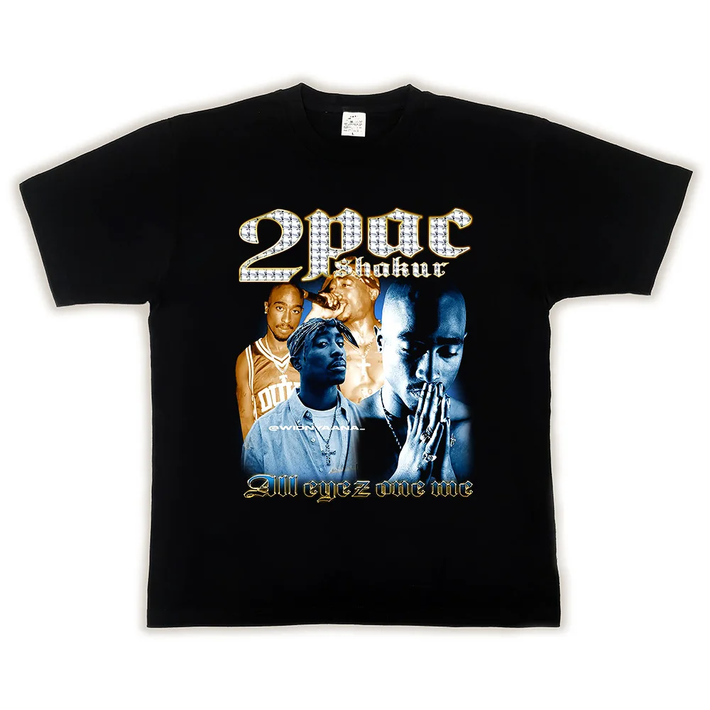 2PAC BIGGIE SMALLS Wholesale High Quality Mens T Shirt Streetwear Oversized West coast Hip Hop 100% Cotton  Vintage T Shirts