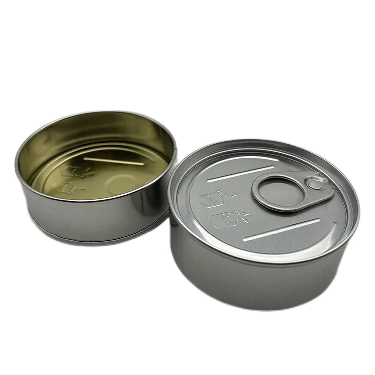 Wholesale price sealed tin with child-proof lid support custom empty caviar, tin can hot style