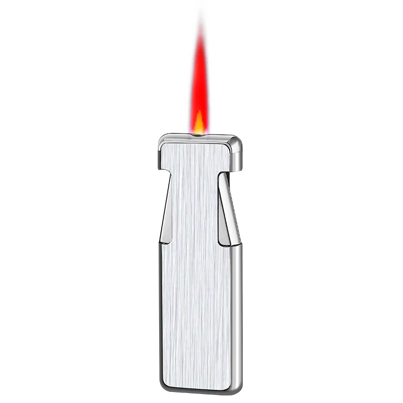 Hot sell advertising Golden modern red flame custom logo cigarette refillable pocket lighters