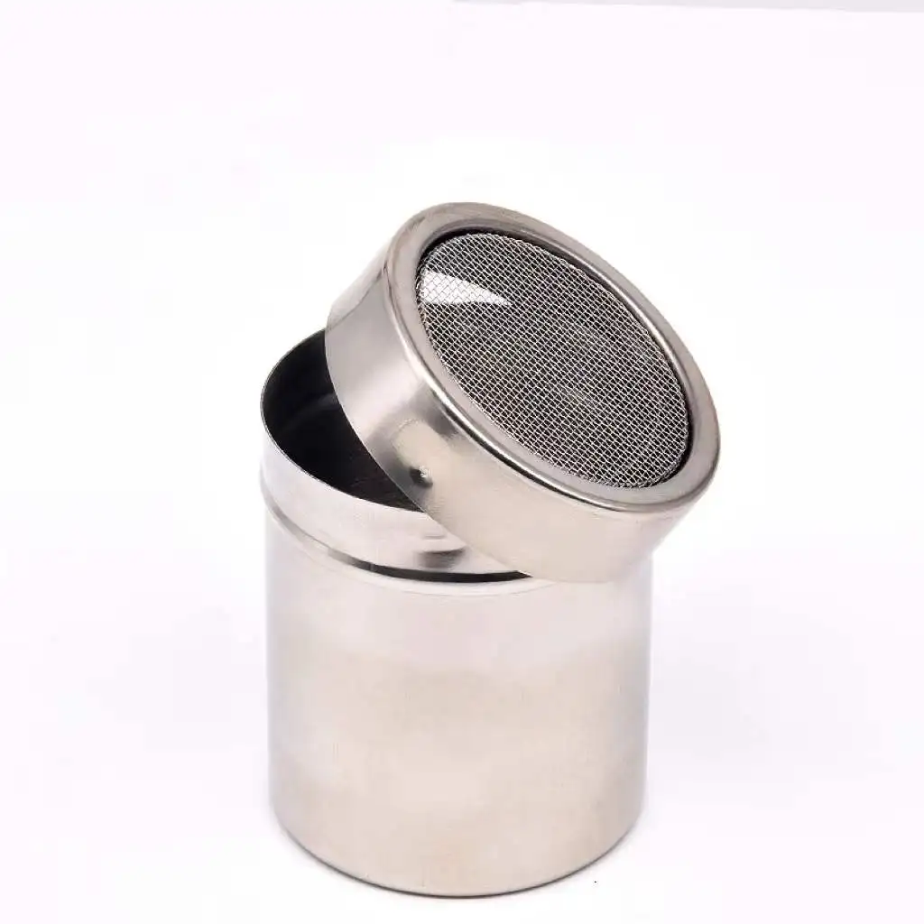 Шейкер для шоколада какао сахара белкового порошка шейкер из нержавеющей стали с сеткой сито кофейного