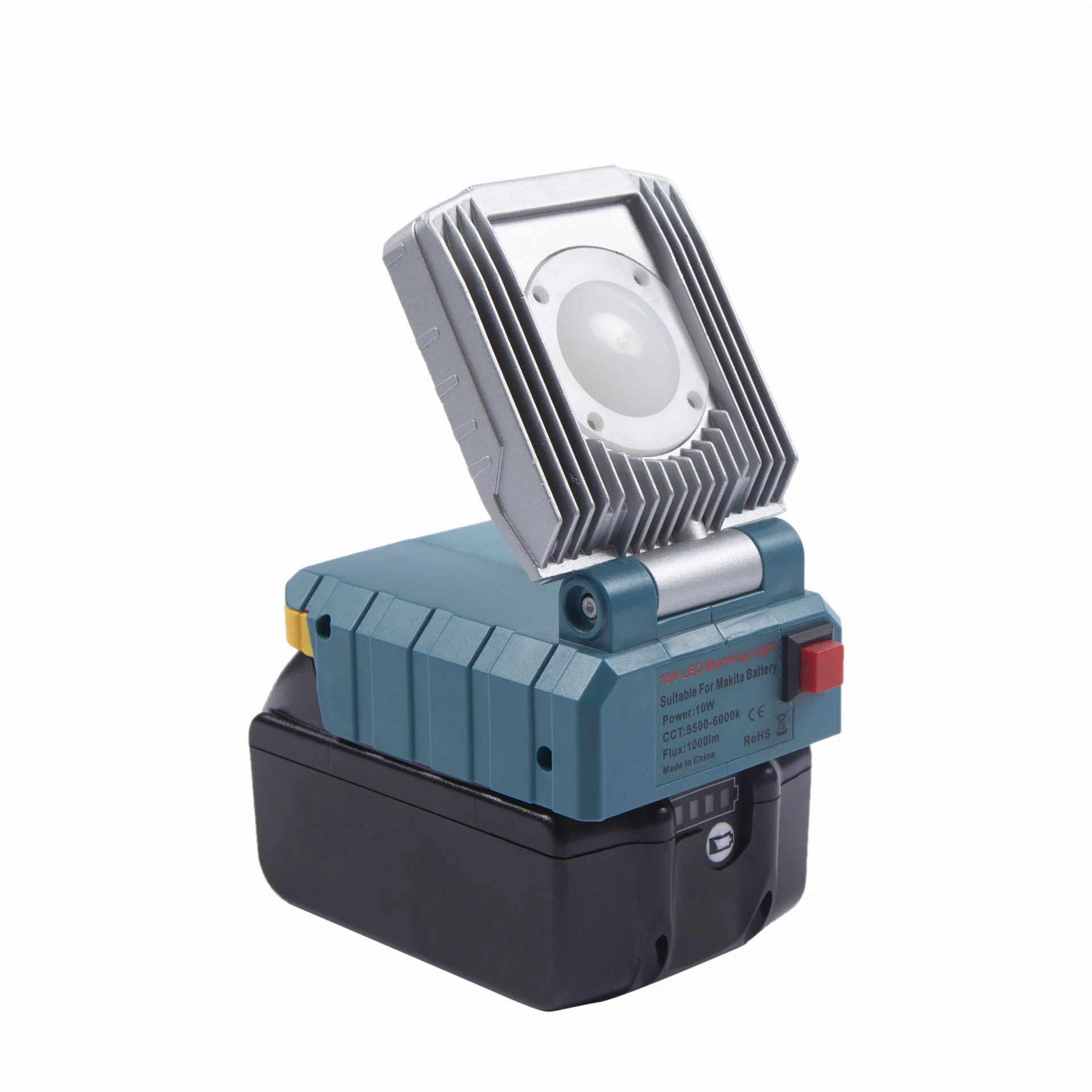 Urun 10W Cordless Portable Battery Powered LED Work Light Battery powered Lamp suit for 18v 20v lithium ion power tool batteries