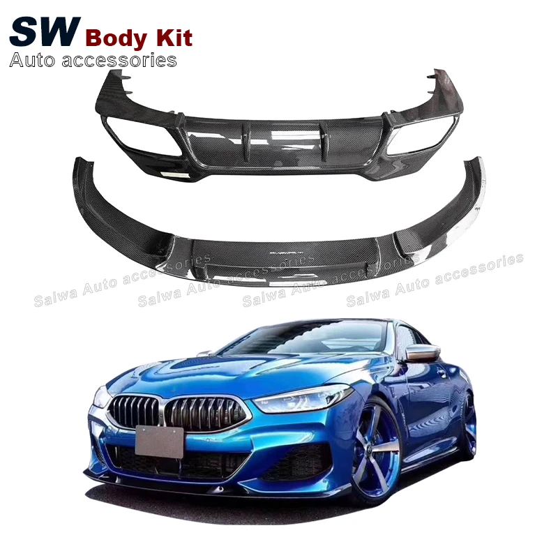 Carbon Fiber 3D Style Body Kit For BMW 8 Series G14 G15 G16 Tuning Front Bumper Splitter Rear Diffuser Performance Kit