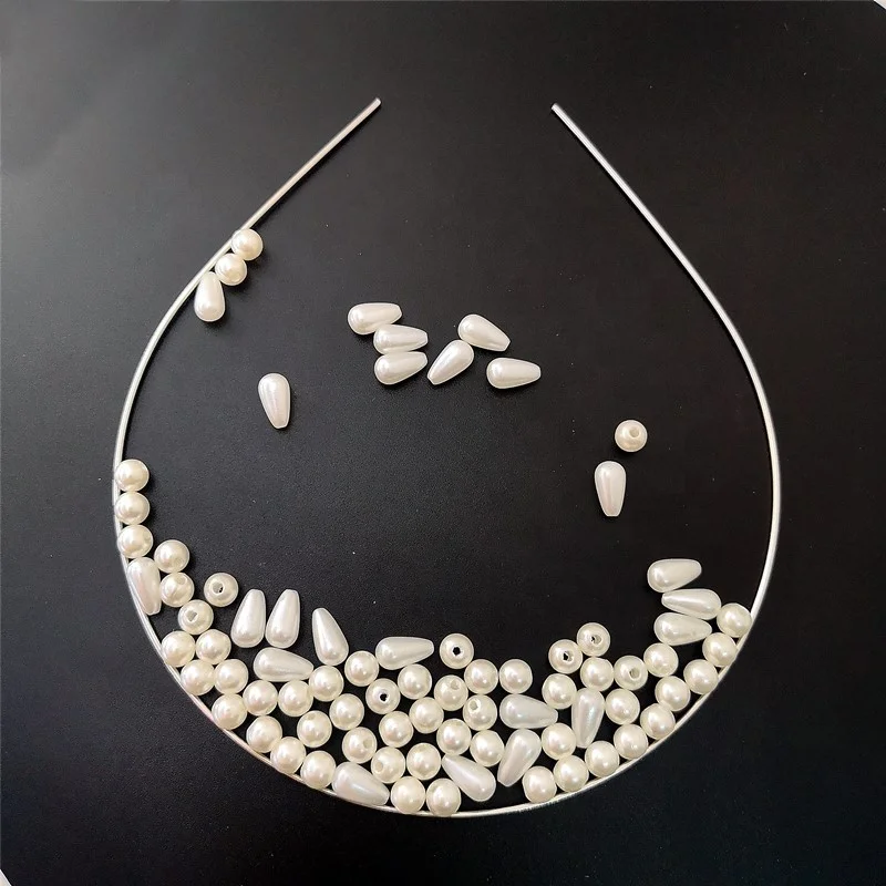 Multiple Specifications Abs Drop Bead Diy Abs Water Drop Shaped Beads Jewelry Accessories