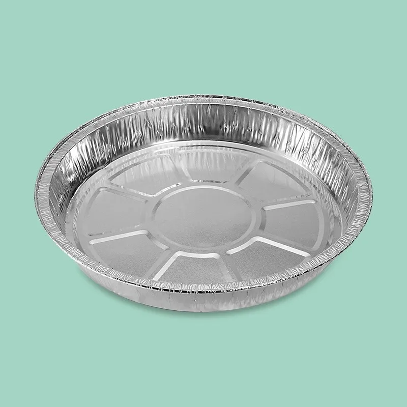 convenient heat resistant round foil plates/ pie pan 12' pizza aluminium tray
