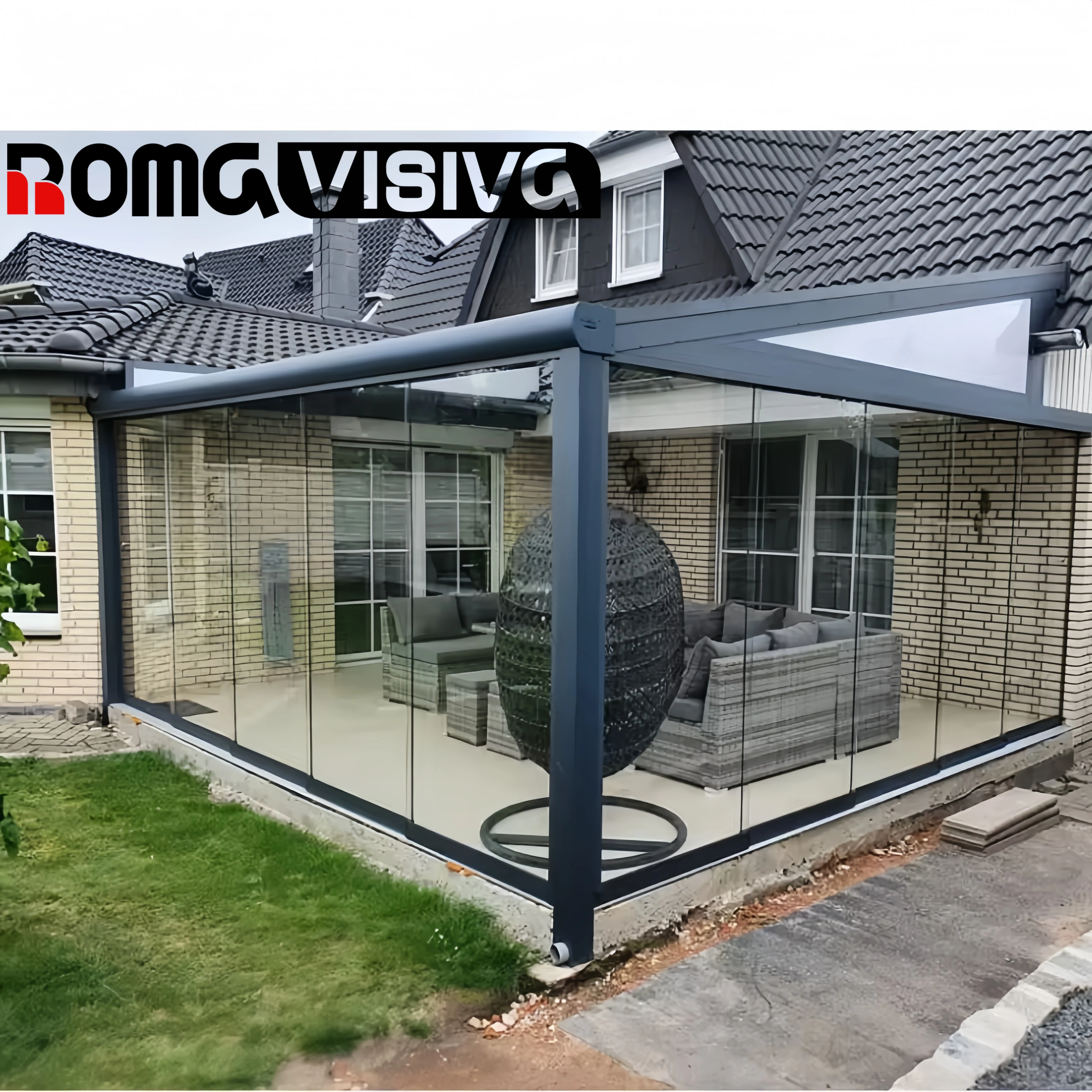Factory Direct Smart Drainage Feature Typhoon Resistance Aluminum Conservatory Sunroom Glass Houses