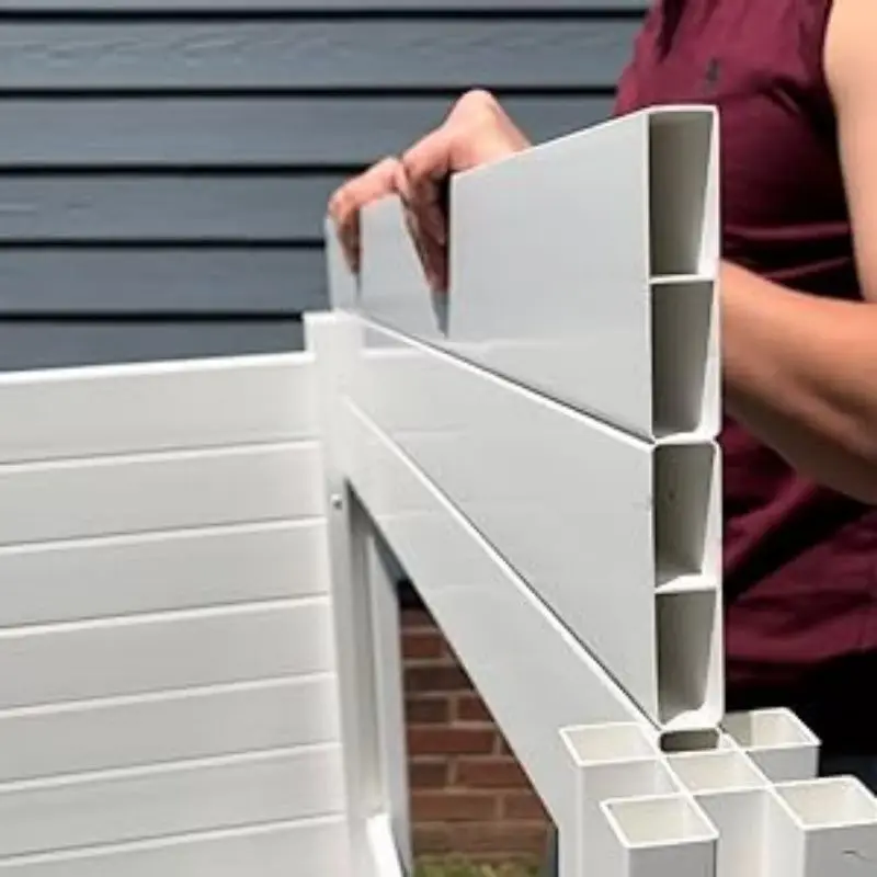 6ft.HxW8ft.W Hot Sale White Pvc Vinyl Fence Panels Plastic Wall Fences Lattice Fencing