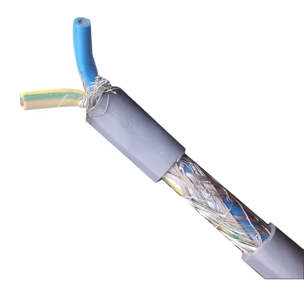 cy 3x1.5 CE certified braided steel wire shielded screen cable for LED lamp