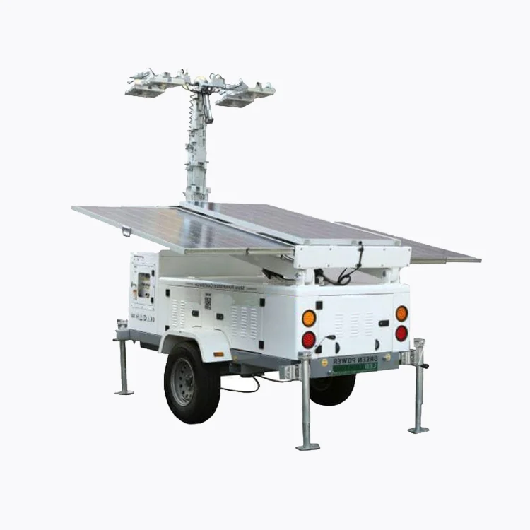 hot sale 4*1000W lamp street trailer lighting tower with generator set with weichai engine for construction
