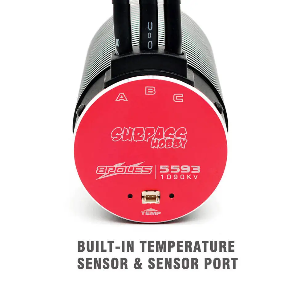 Rocket-RC 5593 680KV/880KV/1090KV Brushless DC Motor w/Temp Port for 1/5th 1/6th 1/7th RC Buggy Baja Car