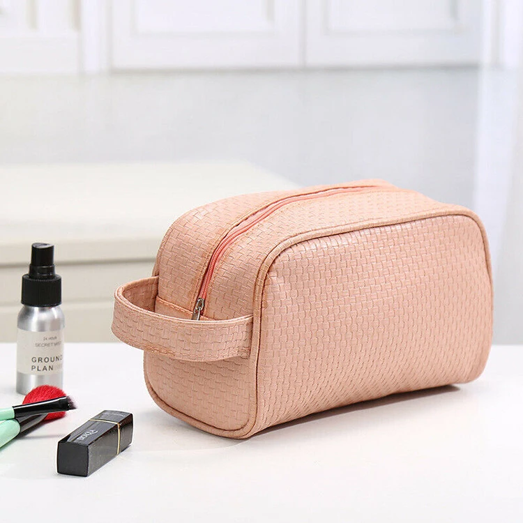 Large PU Leather  Men Makeup Cosmetic Bag Toiletry Kit High Quality PU Leather Men Wash Bag