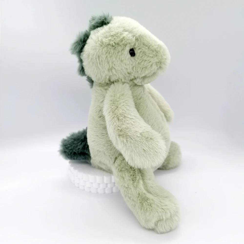 Sublimation Supplies 23cm Size Plush Animal Green Dinosaur with White pink Blue Red Hoodies Dragon Outfit Customized logo
