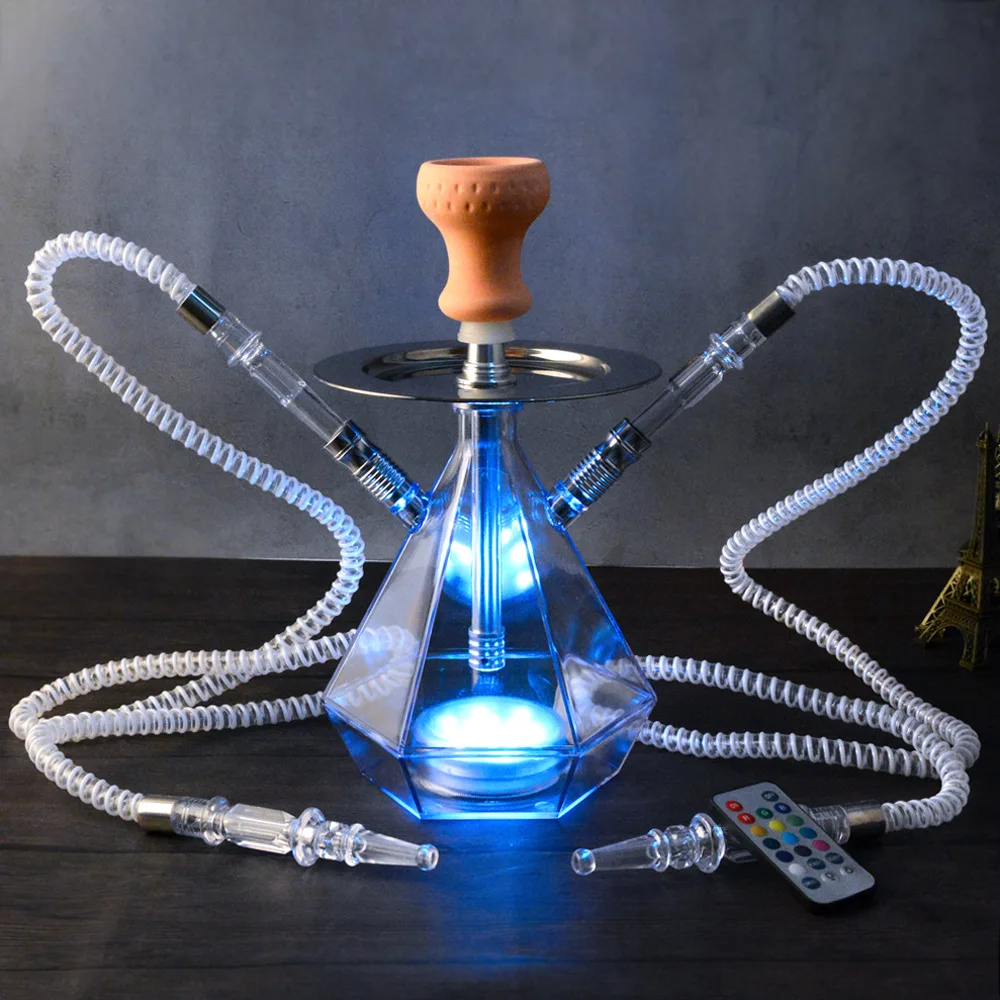 Hot Sell Factory Geometry Portable Hookah Water Pip Flat Hookah with full accessories