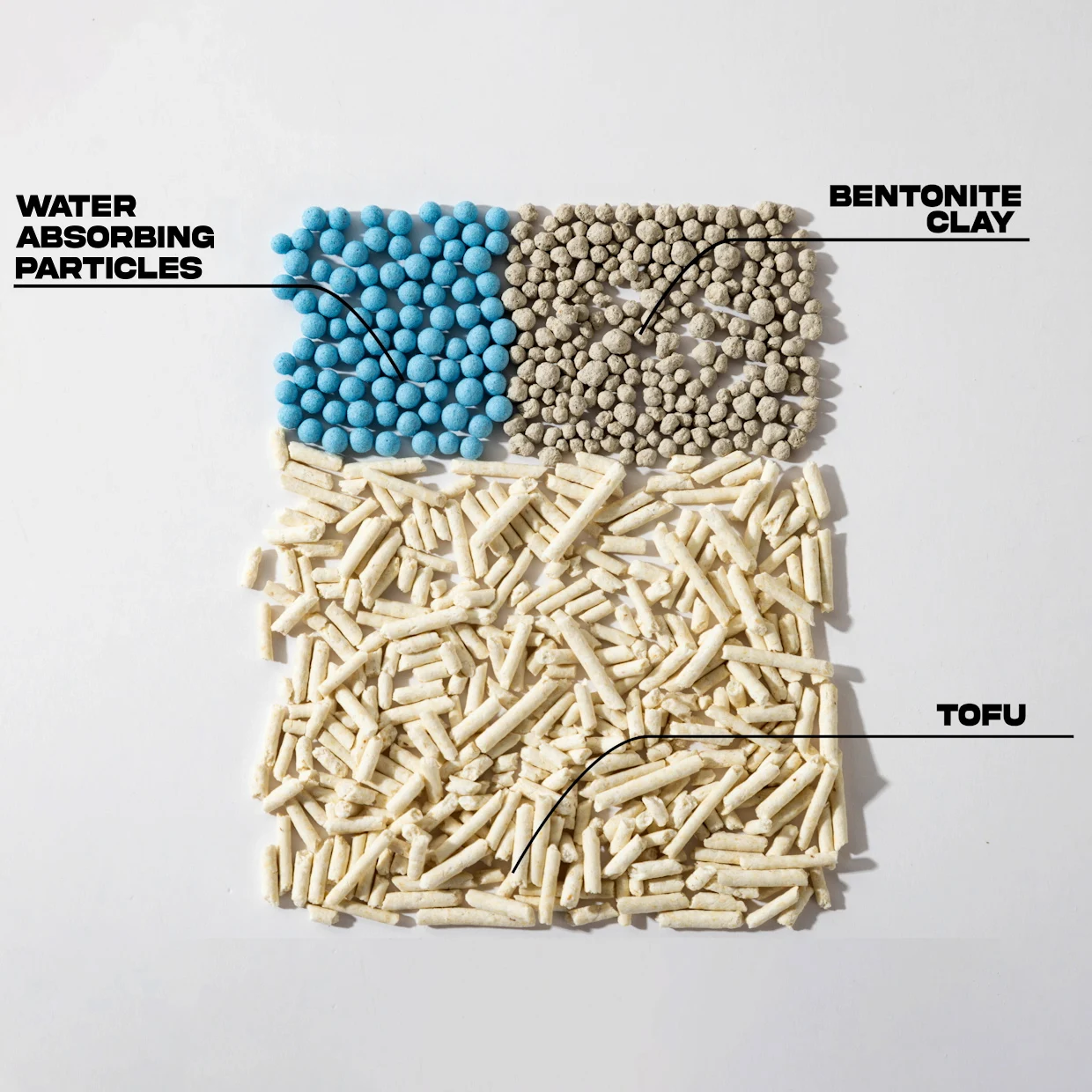 Dust-Free Cat Litter Sand Formula with Bentonite Tofu and Liquid Absorbent Particle Good for Cats