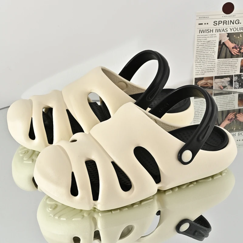 Crocs for men Beach leisure ant-collision sandals unisex outdoor summer soft black shoes women fashion garden slippers EVA clogs