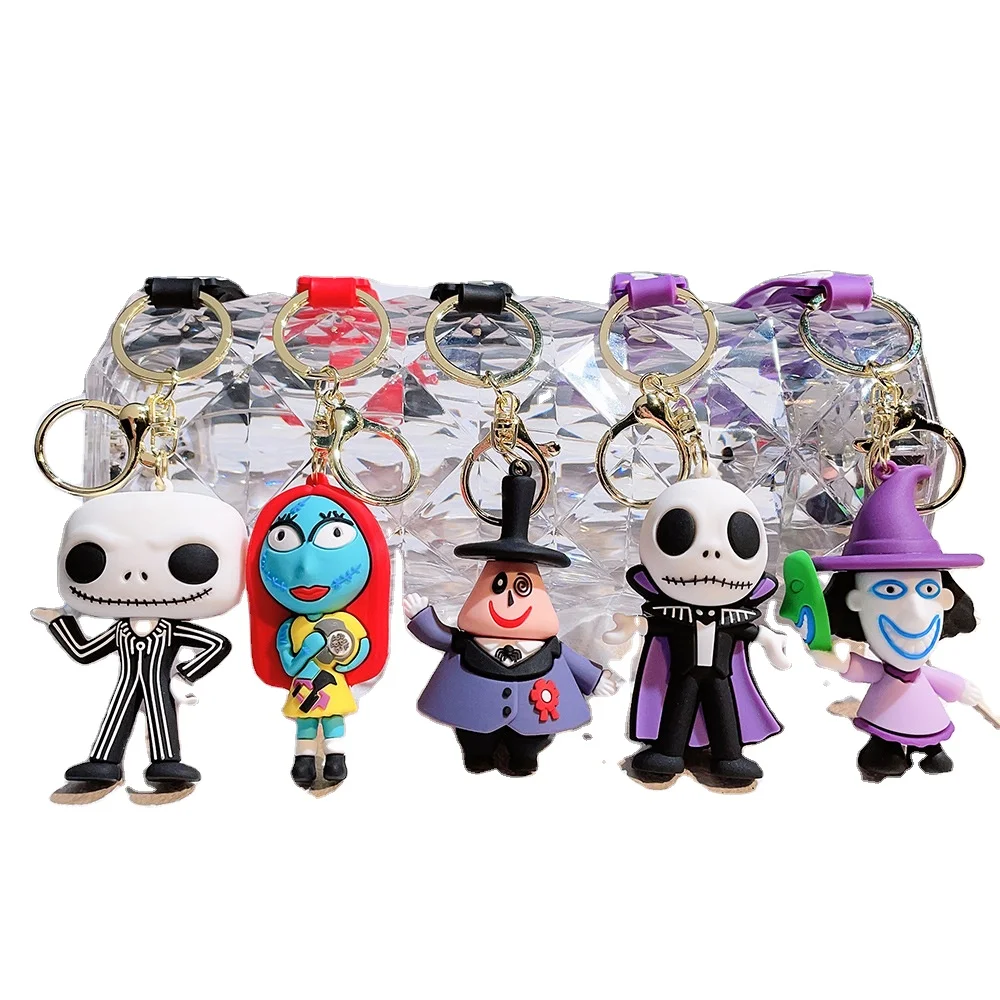 wholesale kids fashion kawaii 3D PVC plastic kids cute cartoon designer car key chain ring toy keyring melody keychain