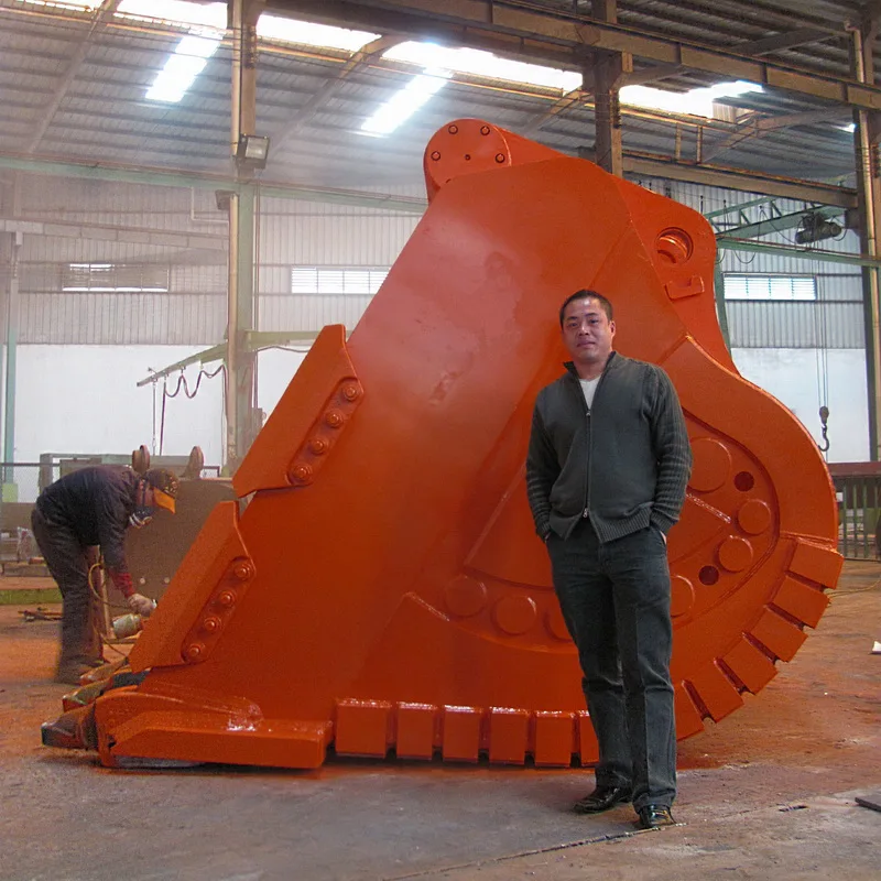 ISO 9001 factory supply Earthmoving machinery parts material Hardox 450/500 Solid structure Excavator Rock Bucket