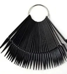 40pcs/bag Nail art Polish Color card Fan Shape Practice Display Showing Card Pointed Sticks Manicure Tool