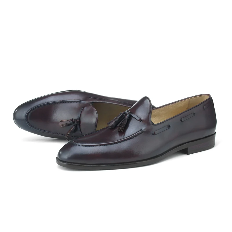 ALT77-L31 Wholesale  Italian Slip New Arrival Handmade Genuine Leather Casual Leisure Loafer Shoes for Men