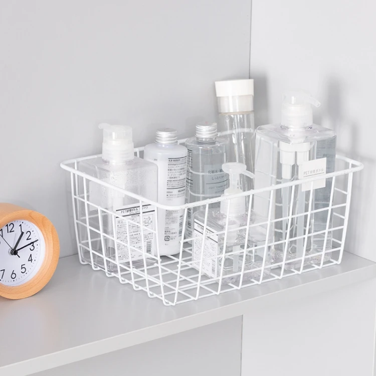 Wholesale Price Metal Storage Organizer Bin Basket Kitchen Bathroom Iron Laundry Storage Basket Wire Basket