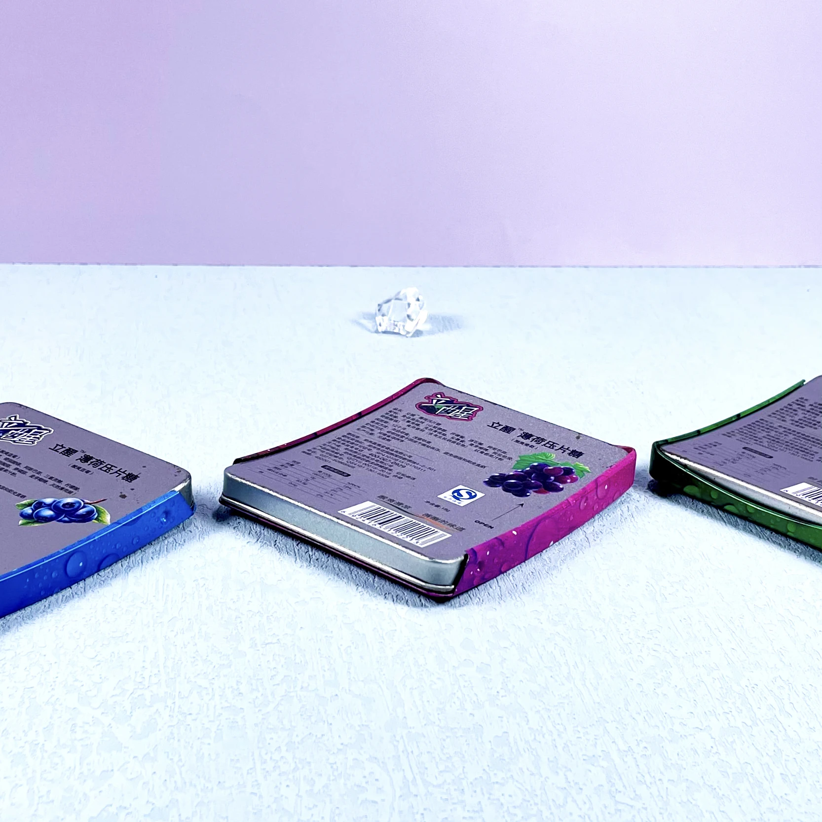 Factory food grade push and pull tin box mint slide candy tinplate can sugar packing metal can