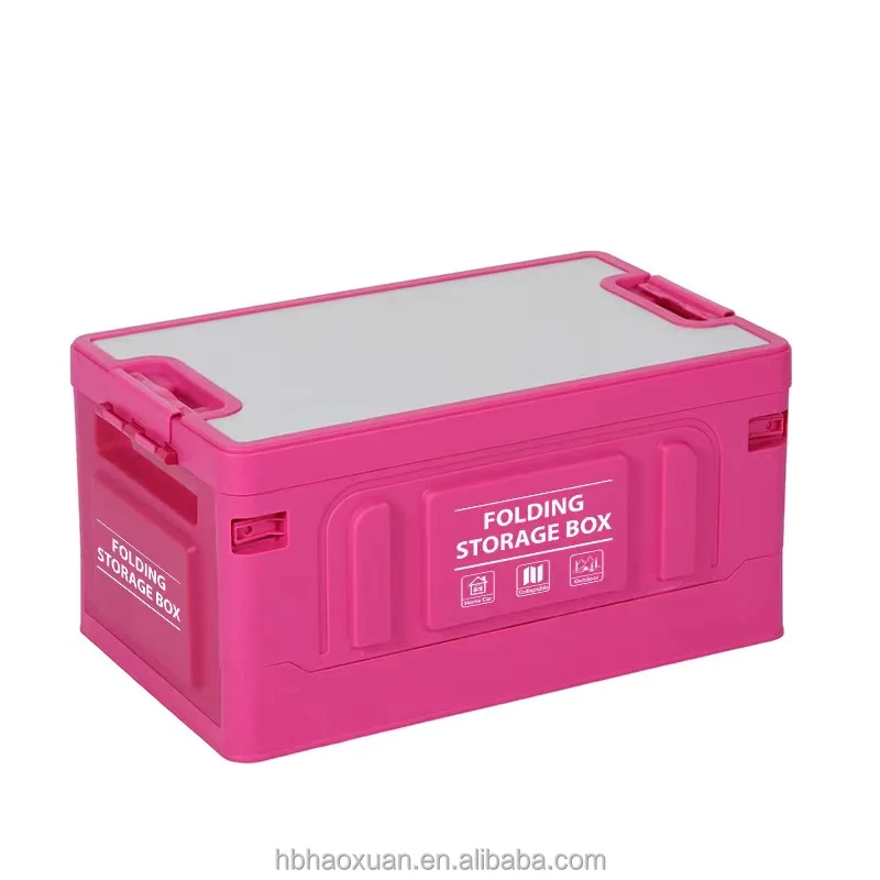 Foldable Storage Boxes Folding Camping Box Tourist Table Car Trunk Box Vehicle Supplies Fishing Accessories Plastic Container