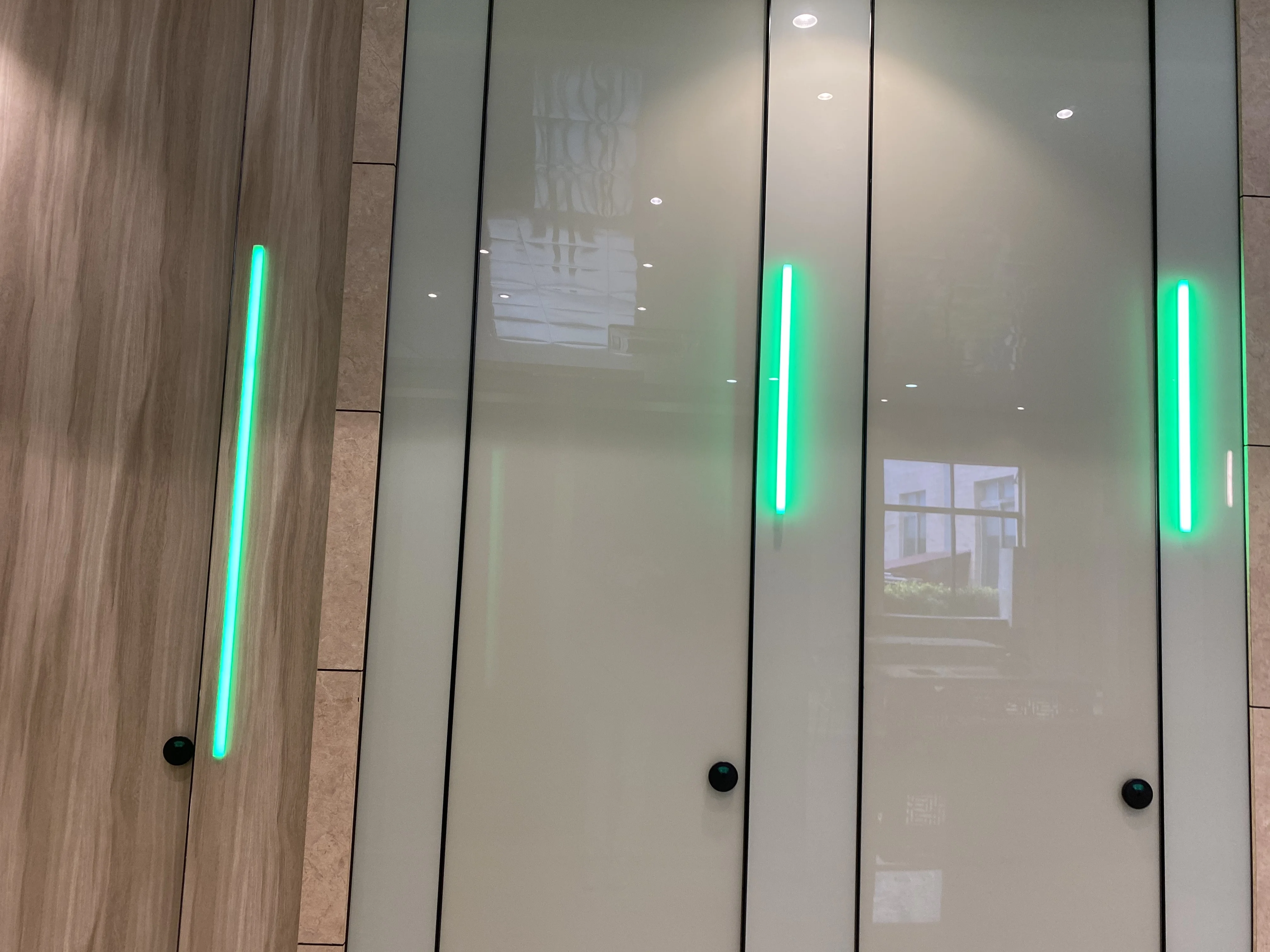 high class waterproof toilet cubicle with LED light