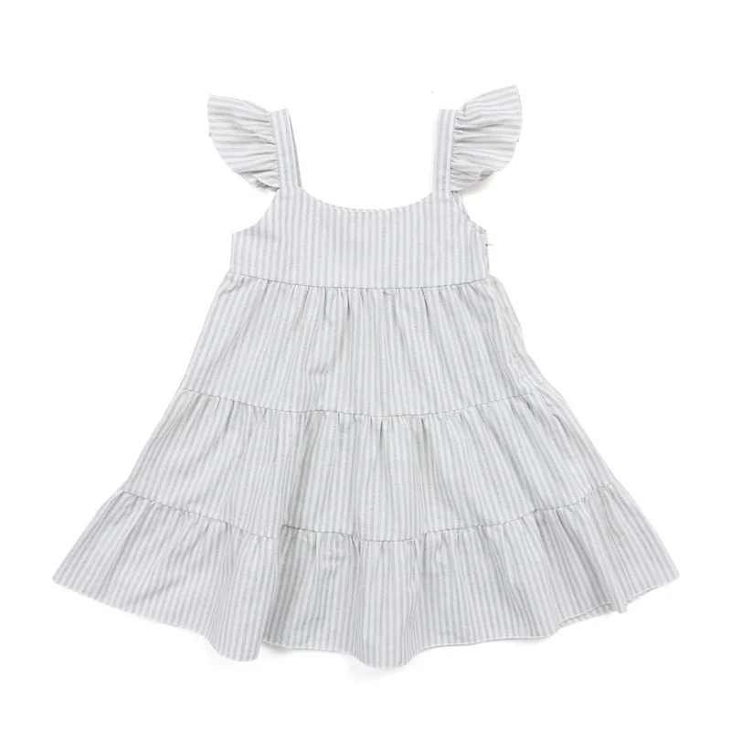 New Design Boutique Baby Clothes Sleeveless Dress Casual Girl Dress Kids Dress